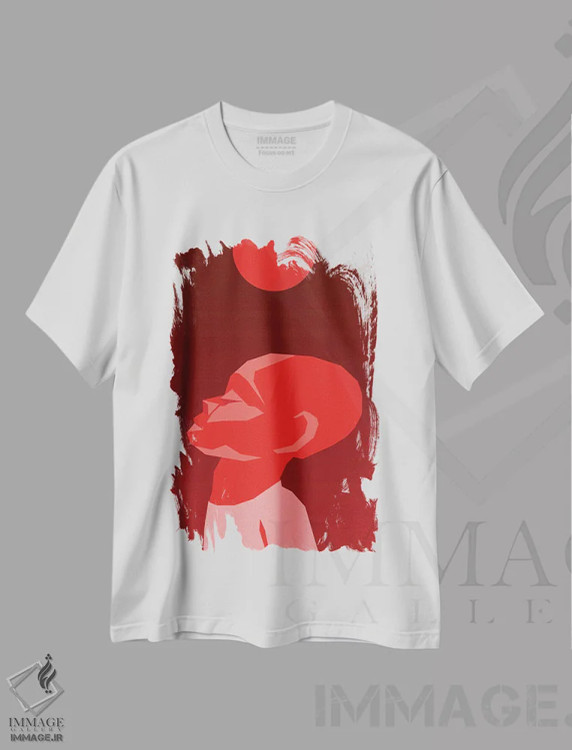 تیشرت سفید طرح دار شفق قطبی، هنر آمریکایی آفریقایی تبار اثر وی کالونتو | immage.ir