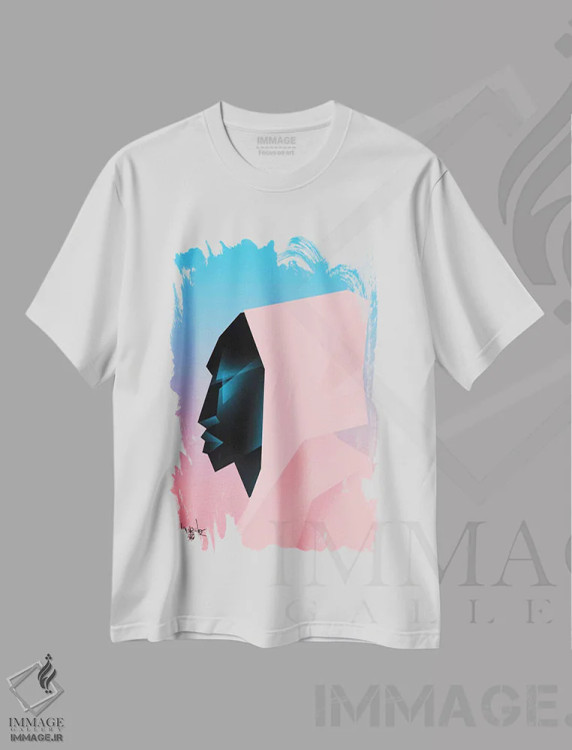 تیشرت سفید طرح دار فضا همان مکان است II، هنر آمریکایی آفریقایی تبار اثر وی کالونتو | فروشگاه ایماژ