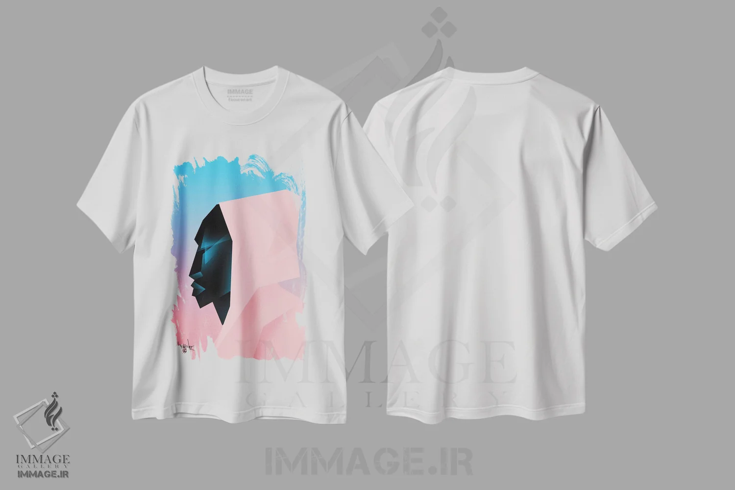 تیشرت سفید طرح دار فضا همان مکان است II، هنر آمریکایی آفریقایی تبار اثر وی کالونتو | فروشگاه ایماژ