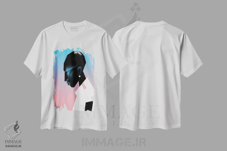 تیشرت سفید طرح دار فضا همان مکان است III، هنر آمریکایی آفریقایی تبار اثر وی کالونتو | immage.ir