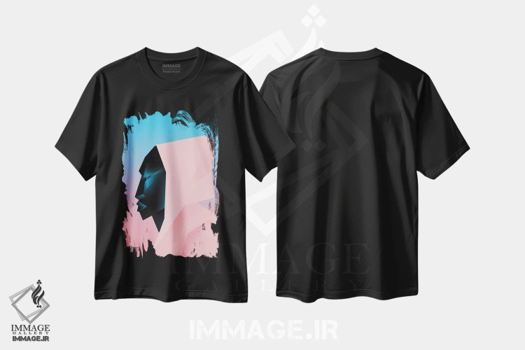 تیشرت مشکی طرح دار فضا همان مکان است II، هنر آمریکایی آفریقایی تبار اثر وی کالونتو | immage.ir