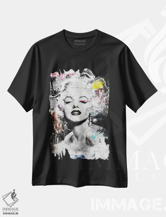 تیشرت مشکی طرح دار داستان روی جلد V، تزئینی اثر کارولین وندلین | immage.ir