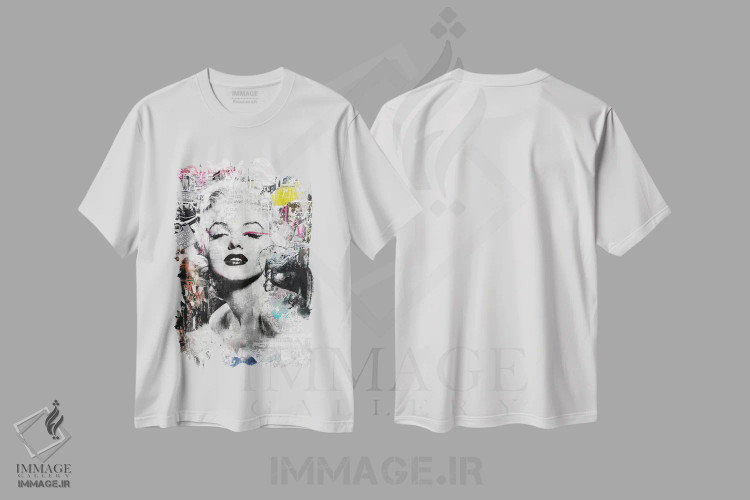 تیشرت سفید طرح دار داستان روی جلد V، تزئینی اثر کارولین وندلین | فروشگاه ایماژ