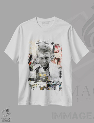 تیشرت سفید طرح دار مک کویین، هنر فاخر معاصر اثر کارولین وندلین | فروشگاه ایماژ