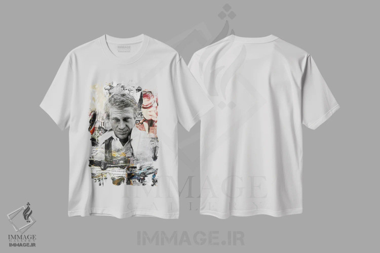 تیشرت سفید طرح دار مک کویین، هنر فاخر معاصر اثر کارولین وندلین | فروشگاه ایماژ