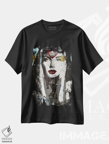 تیشرت مشکی طرح دار واندروومن، مدیوم اثر کارولین وندلین | فروشگاه ایماژ