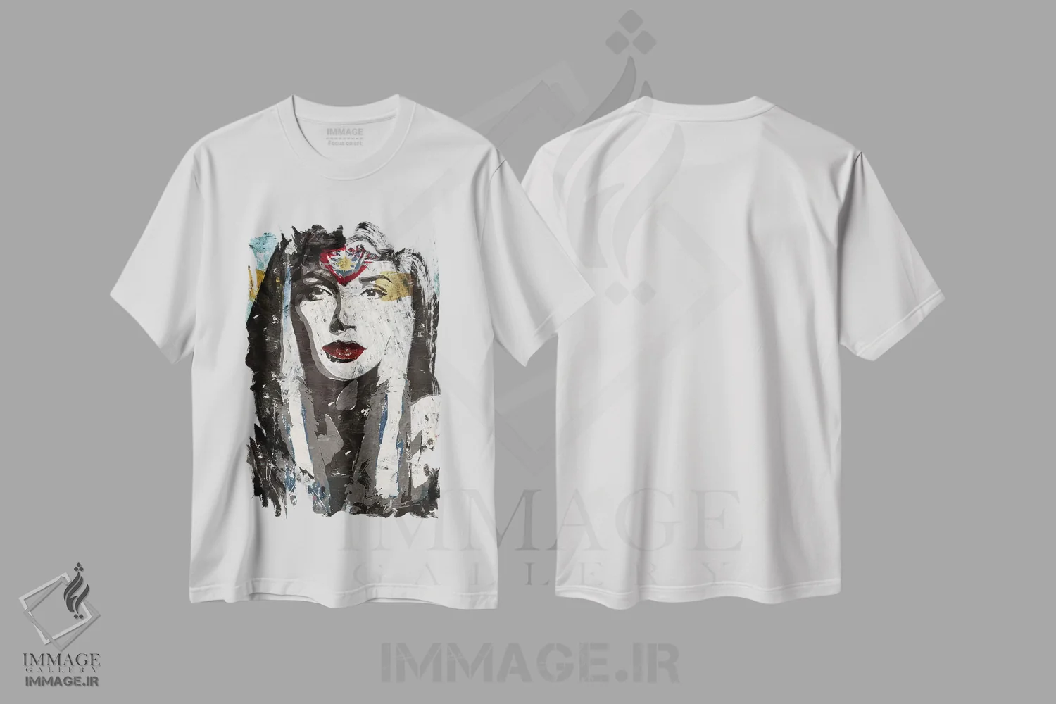 تیشرت سفید طرح دار واندروومن، مدیوم اثر کارولین وندلین | immage.ir