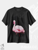تیشرت مشکی طرح دار فلامینگو III، هنر فاخر معاصر اثر جیمز کوروین | فروشگاه ایماژ
