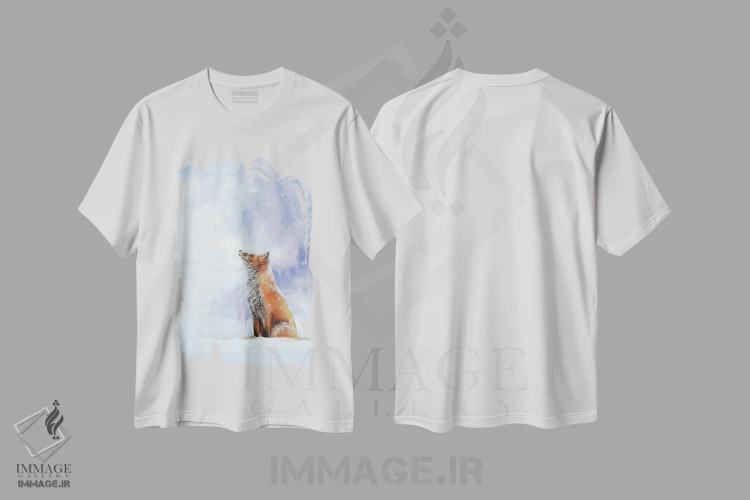 تیشرت سفید طرح دار سکوت، هنر فاخر معاصر اثر جیمز کوروین | فروشگاه ایماژ