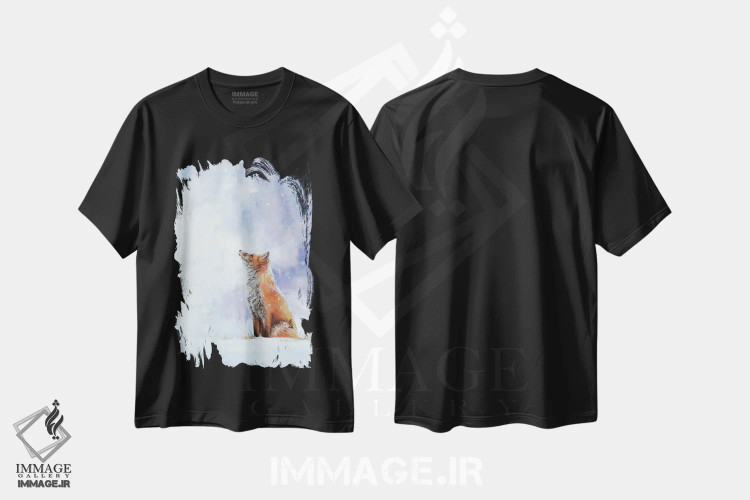 تیشرت مشکی طرح دار سکوت، هنر فاخر معاصر اثر جیمز کوروین | immage.ir