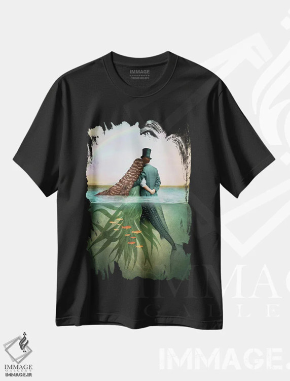 تیشرت مشکی طرح دار از جام ها، هنر فاخر معاصر اثر کاترین ولز-استاین | فروشگاه ایماژ