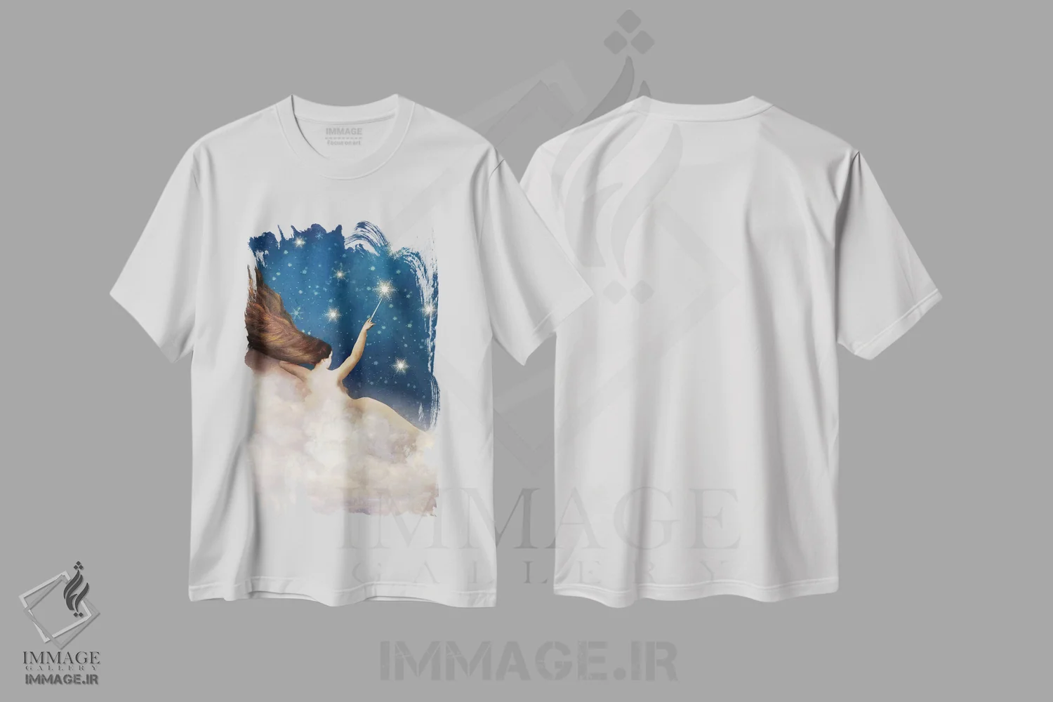 تیشرت سفید طرح دار هفت جام، هنر فاخر معاصر اثر کاترین ولز-استاین | فروشگاه ایماژ