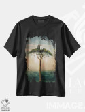 تیشرت مشکی طرح دار خانه رؤیایی، هنر فاخر معاصر اثر کاترین ولز-استاین | فروشگاه ایماژ