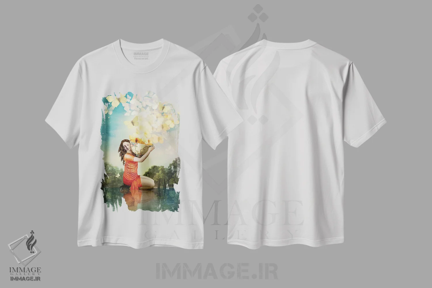 تیشرت سفید طرح دار تک جام، هنر فاخر معاصر اثر کاترین ولز-استاین | immage.ir