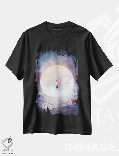 تیشرت مشکی طرح دار کشتی ران، هنر فاخر معاصر اثر کاترین ولز-استاین | فروشگاه ایماژ