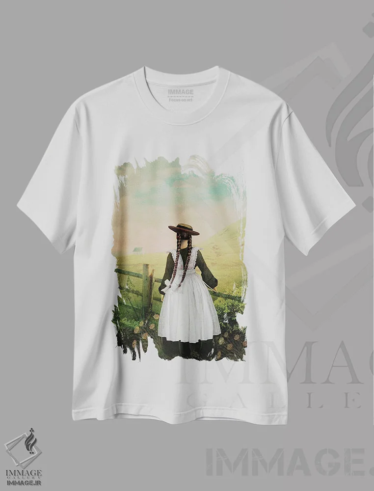 تیشرت سفید طرح دار بعد از مدرسه، هنر فاخر معاصر اثر کاترین ولز-استاین | immage.ir