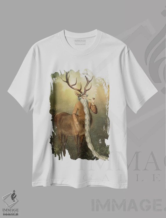 تیشرت سفید طرح دار ده سکه - جدید، هنر فاخر معاصر اثر کاترین ولز-استاین | فروشگاه ایماژ