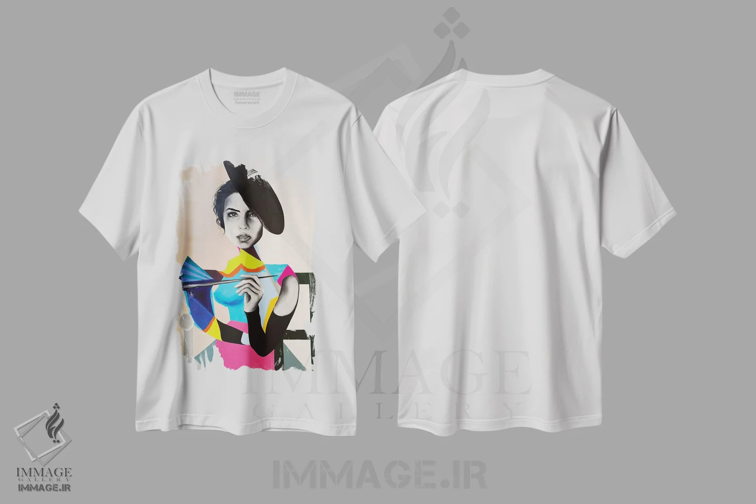 تیشرت سفید طرح دار نقاش، هنر فاخر معاصر اثر چنس وات | immage.ir