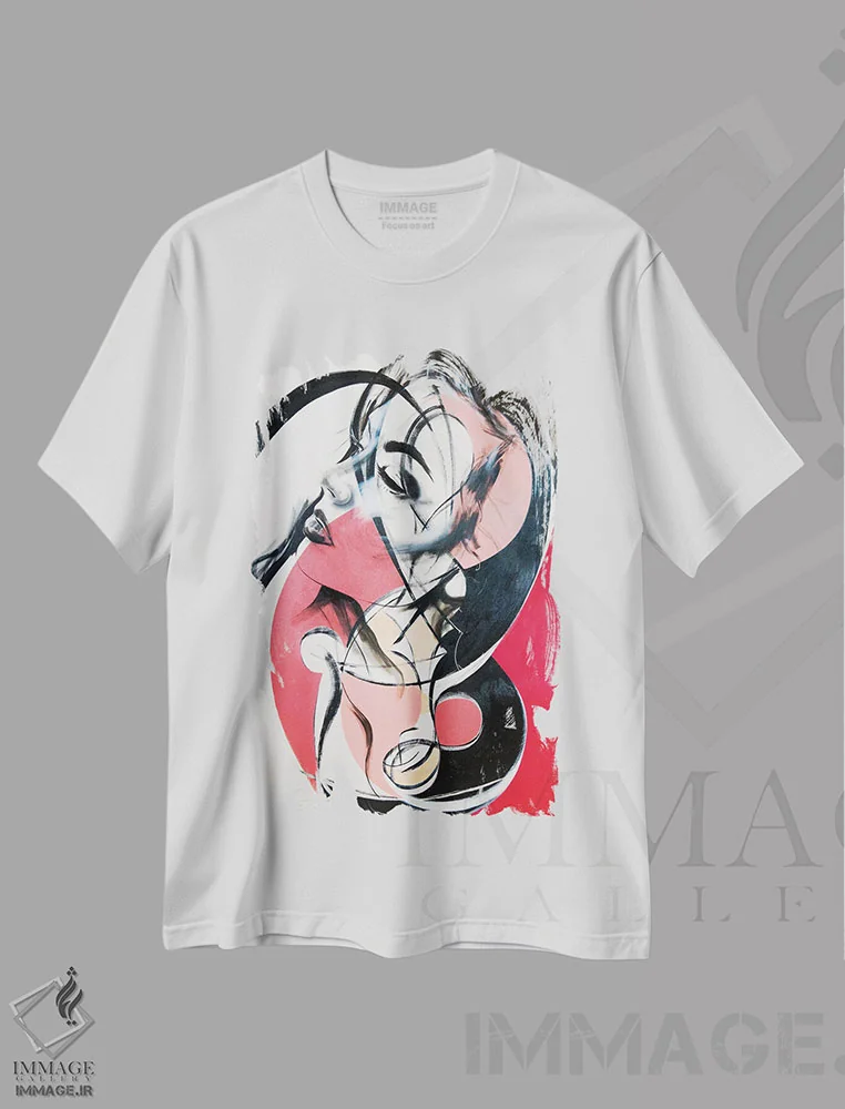 تیشرت سفید طرح دار امید، هنر فاخر معاصر اثر چنس وات | فروشگاه ایماژ