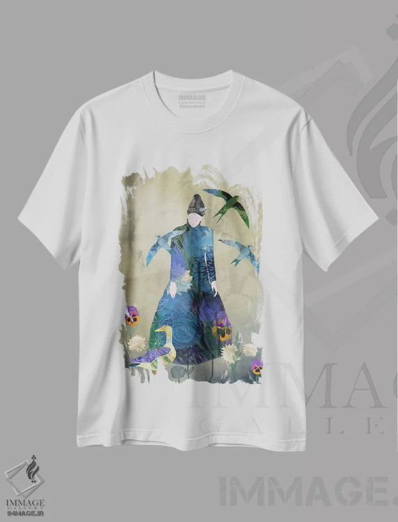 تیشرت سفید طرح دار اردک، هنر دیجیتال اثر کلر وست وود | immage.ir