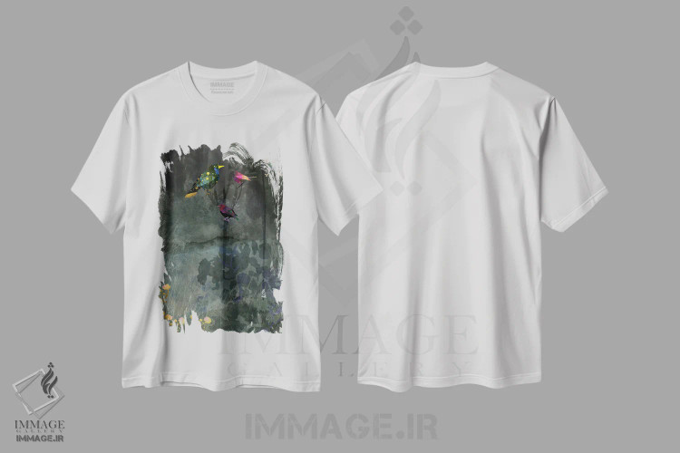 تیشرت سفید طرح دار گردهمایی اثر کلر وست وود | فروشگاه ایماژ