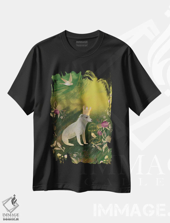 تیشرت مشکی طرح دار شاهزاده خانم کوچک، هنر دیجیتال اثر کلر وست وود | immage.ir