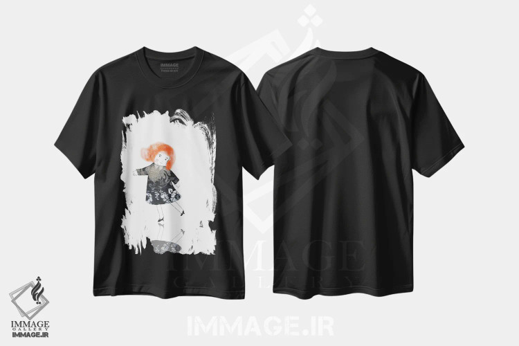 تیشرت مشکی طرح دار لباس جدید، هنر دیجیتال اثر کلر وست وود | فروشگاه ایماژ