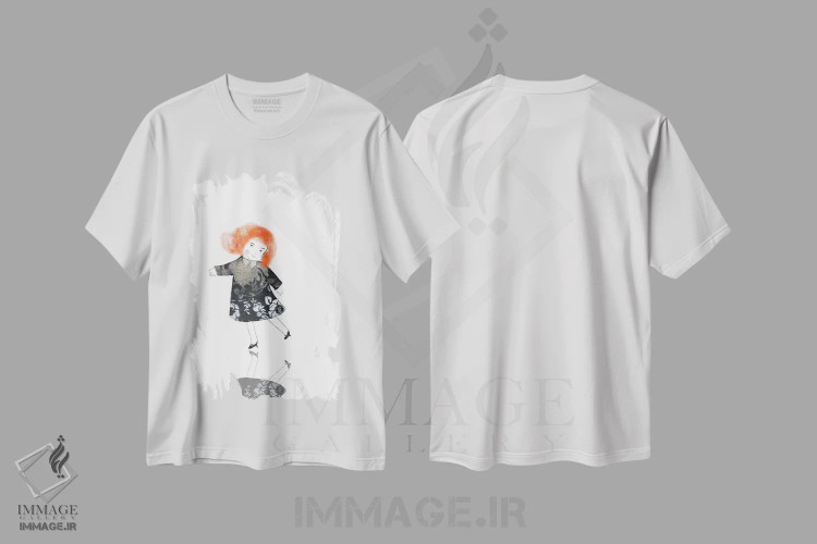 تیشرت سفید طرح دار لباس جدید، هنر دیجیتال اثر کلر وست وود | immage.ir