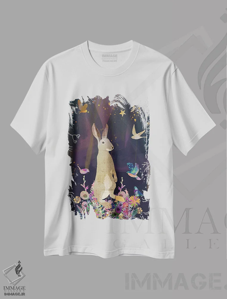 تیشرت سفید طرح دار با غرور بایست، هنر دیجیتال اثر کلر وست وود | immage.ir