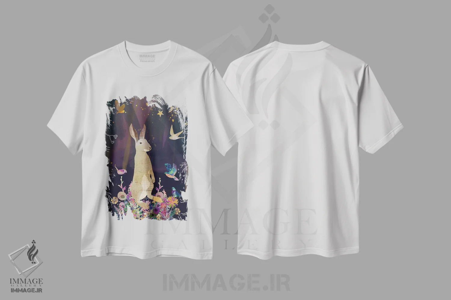 تیشرت سفید طرح دار با غرور بایست، هنر دیجیتال اثر کلر وست وود | immage.ir