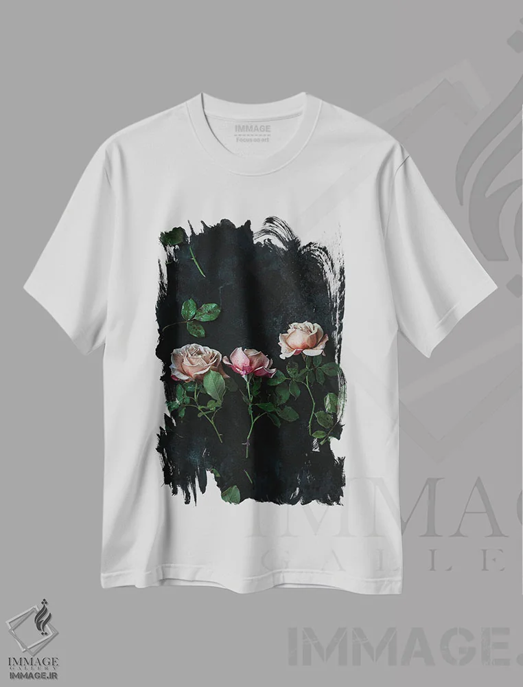 تیشرت سفید طرح دار رزهای کوکو لوکو، مدیوم اثر کورنلیا وبر | immage.ir