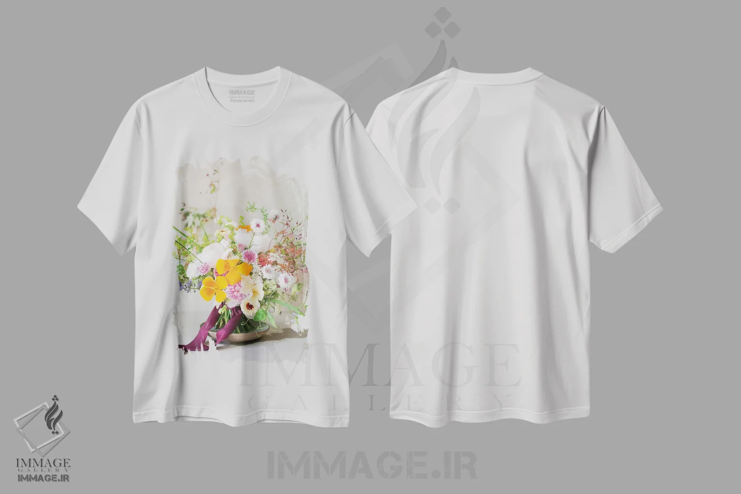 تیشرت سفید طرح دار شقایق کالیفرنیایی، مدیوم اثر کورنلیا وبر | immage.ir