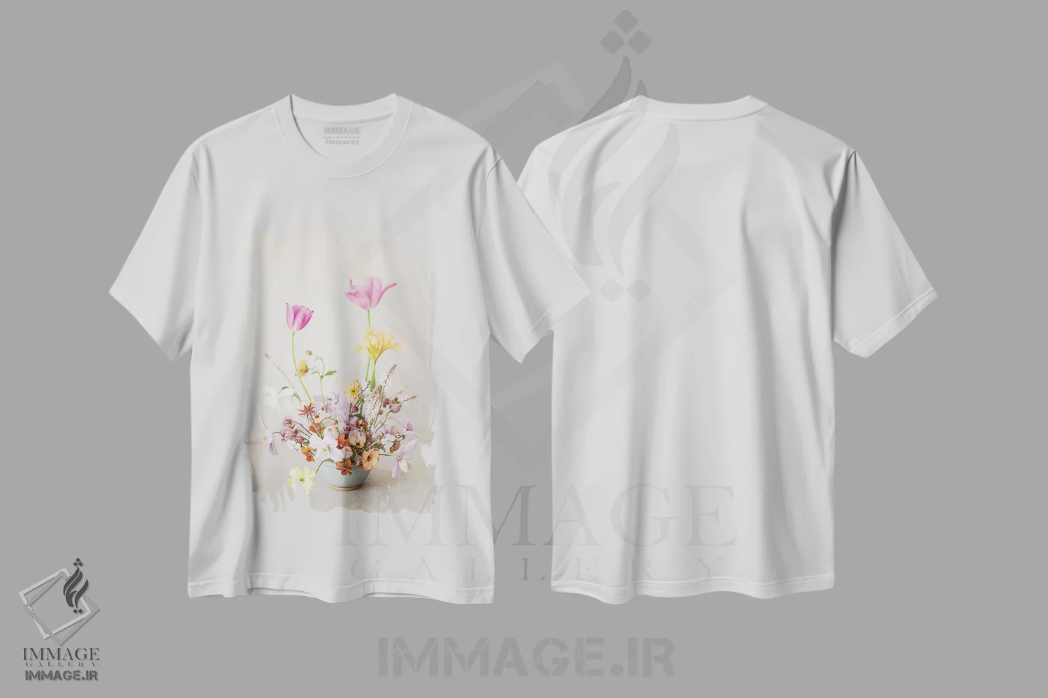 تیشرت سفید طرح دار کاسهٔ ماه مه با رنگ بستنی، مدیوم اثر کورنلیا وبر | فروشگاه ایماژ