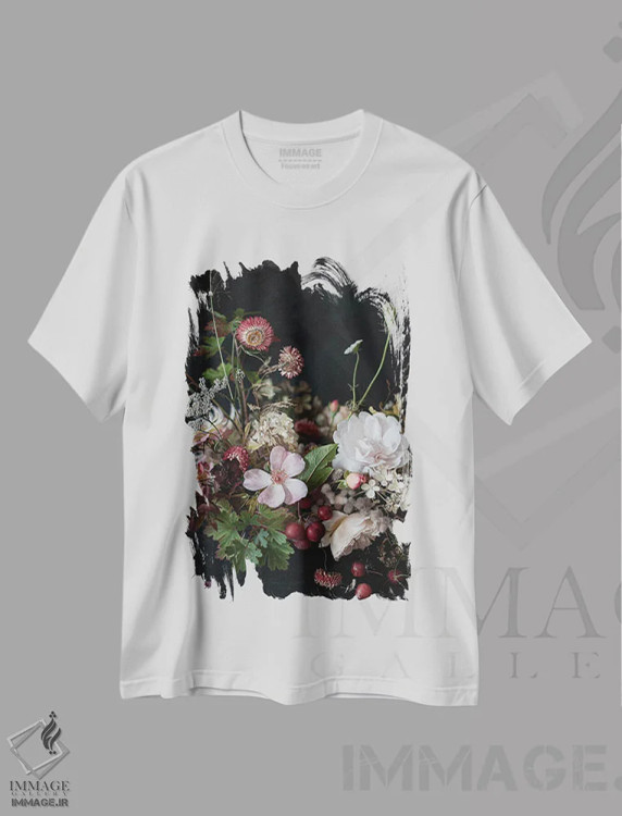 تیشرت سفید طرح دار رزهای اکتبر، مدیوم اثر کورنلیا وبر | immage.ir