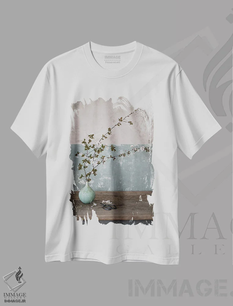 تیشرت سفید طرح دار آلوچه زرد، مدیوم اثر کورنلیا وبر | immage.ir