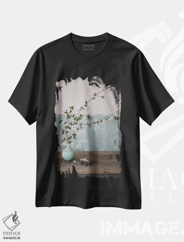 تیشرت مشکی طرح دار آلوچه زرد، مدیوم اثر کورنلیا وبر | فروشگاه ایماژ