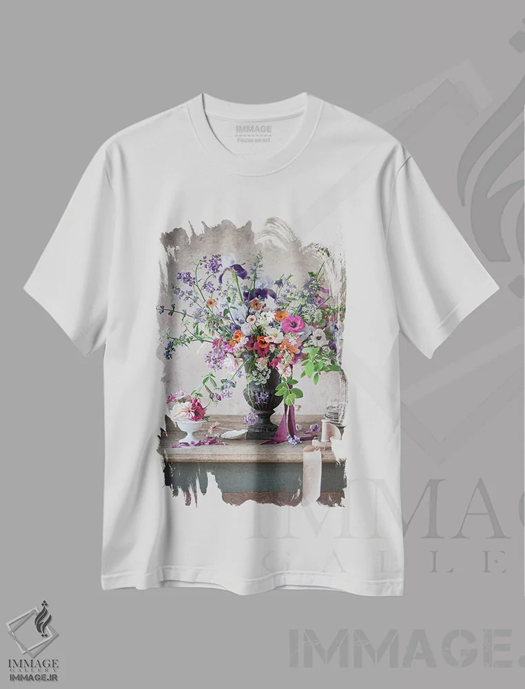 تیشرت سفید طرح دار لذت های اوایل ژوئن، مدیوم اثر کورنلیا وبر | فروشگاه ایماژ