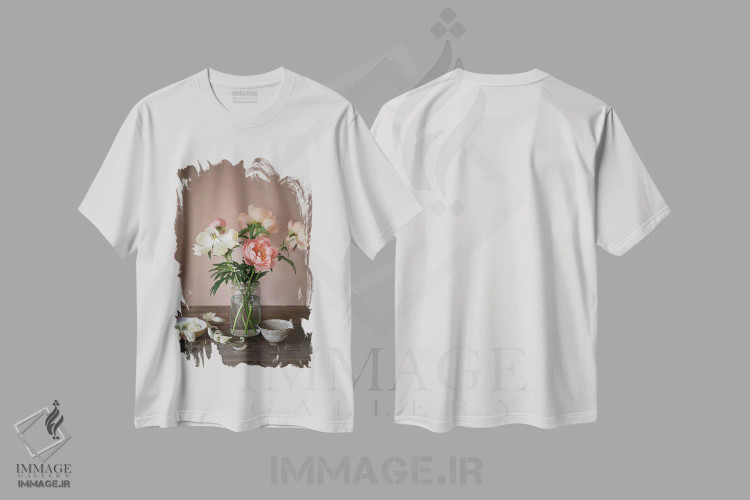 تیشرت سفید طرح دار گل صدتومانی کورال چارم، مدیوم اثر کورنلیا وبر | immage.ir