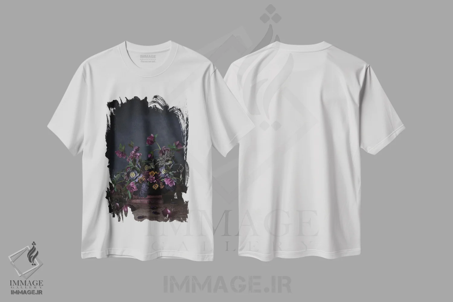 تیشرت سفید طرح دار گل خربق و کلم، مدیوم اثر کورنلیا وبر | immage.ir