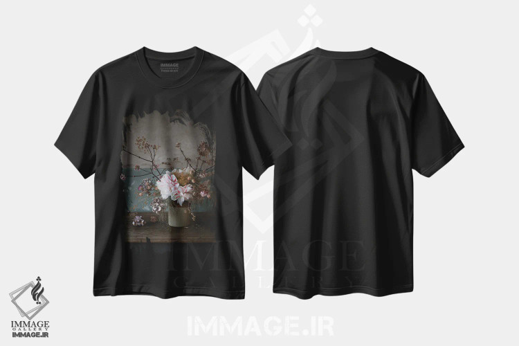 تیشرت مشکی طرح دار آمارلیس "نیِمف"، مدیوم اثر کورنلیا وبر | immage.ir