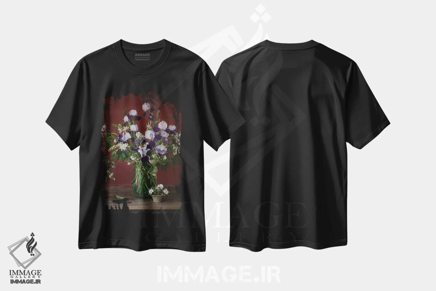 تیشرت مشکی طرح دار زنبق باراباتا، مدیوم اثر کورنلیا وبر | immage.ir