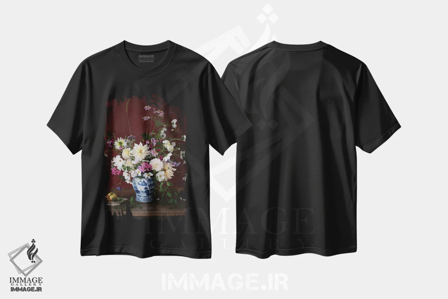 تیشرت مشکی طرح دار وفور ماه اکتبر، مدیوم اثر کورنلیا وبر | فروشگاه ایماژ