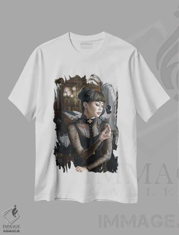 تیشرت سفید طرح دار غذادهنده، دکوراسیون جایگزین اثر کریستینا ریج وی | immage.ir