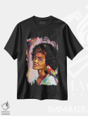 تیشرت مشکی طرح دار لیزا، هنر آمریکایی آفریقایی تبار اثر کریکس توور ادوین | فروشگاه ایماژ