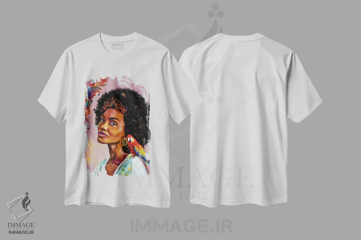 تیشرت سفید طرح دار لیزا، هنر آمریکایی آفریقایی تبار اثر کریکس توور ادوین | immage.ir