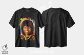 تیشرت مشکی طرح دار میشل اوباما، هنر آمریکایی آفریقایی تبار اثر کریکس توور ادوین | immage.ir
