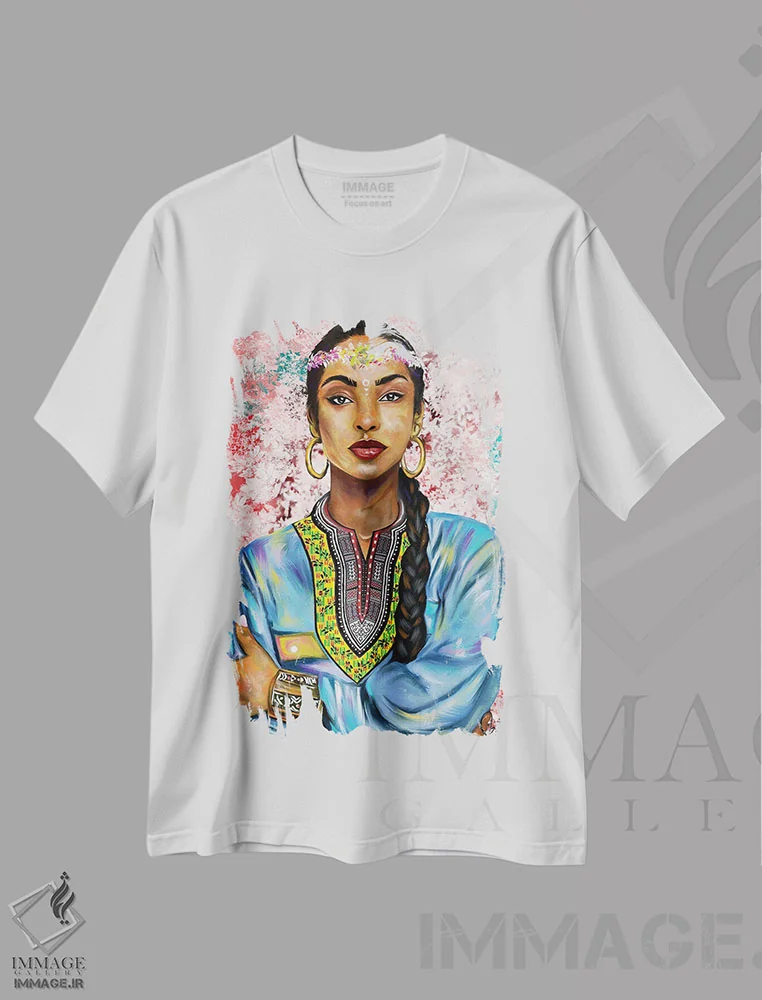تیشرت سفید طرح دار شده آدو، هنر آمریکایی آفریقایی تبار اثر کریکس توور ادوین | immage.ir