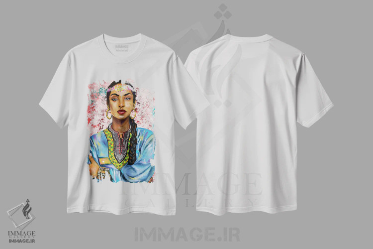 تیشرت سفید طرح دار شده آدو، هنر آمریکایی آفریقایی تبار اثر کریکس توور ادوین | immage.ir