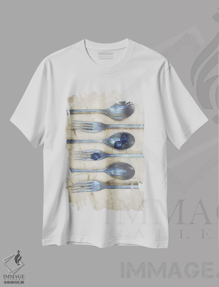 تیشرت سفید طرح دار آشپزی ۱، هنر دیجیتال اثر سینتیا دکر | immage.ir