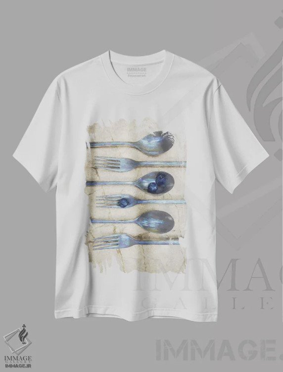 تیشرت سفید طرح دار آشپزی ۱، هنر دیجیتال اثر سینتیا دکر | immage.ir